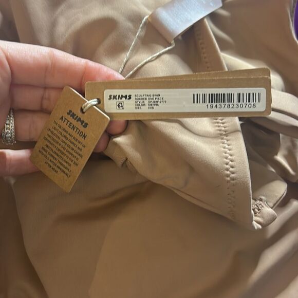 NWT SKIMS Sculpting Swim Ruched One Piece Swimsuit Sienna - Picture 4 of 6